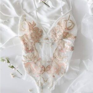 Elegant Floral Embroidered Sheer Bra
